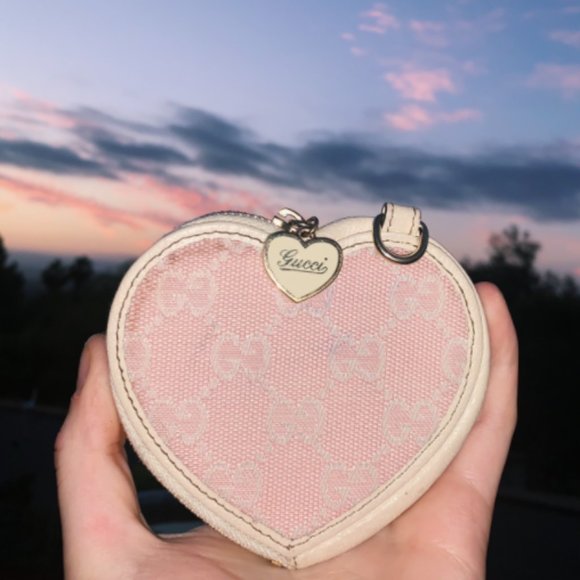 Gucci Pink Monogram Coin Purse - Picture 1 of 4